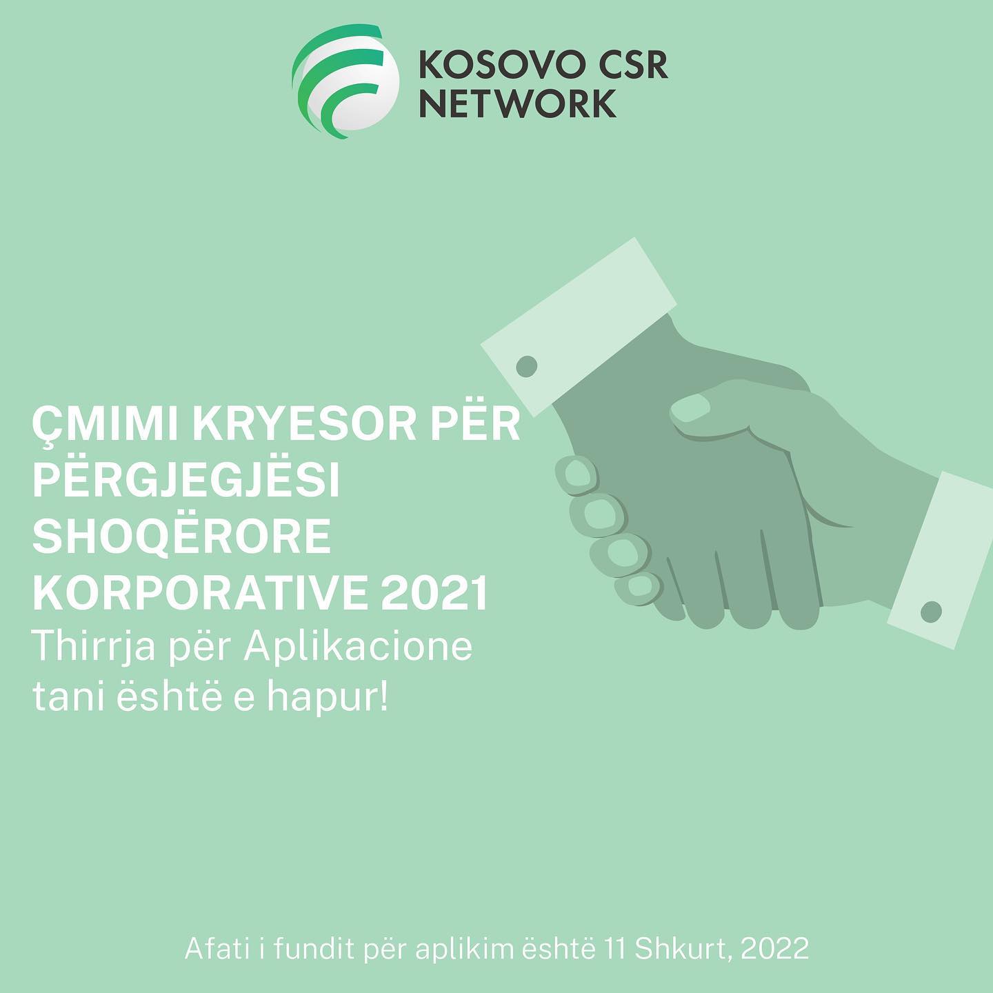 CSR Kosovo Opens Applications for the Annual CSR Award 2021