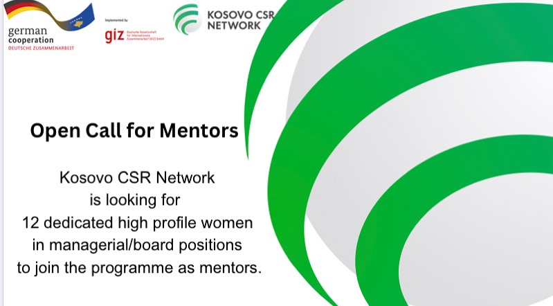 Open Call for Mentors: Empowering Women for Senior Management and Board Positions in Kosovo