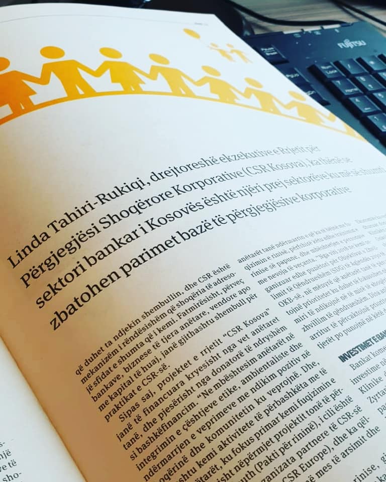 Interview with the Executive Director of Kosovo CSR Network in the iBank Supplement of Zëri Newspaper
